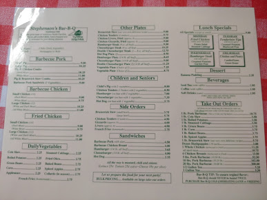 Menu Stephenson's Bar-B-Q - 8