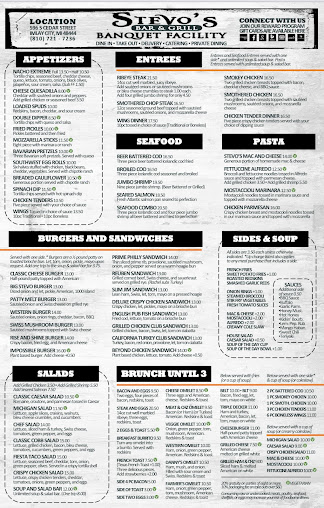 Menu Stevos Bar Grill Banquet Facility - 0