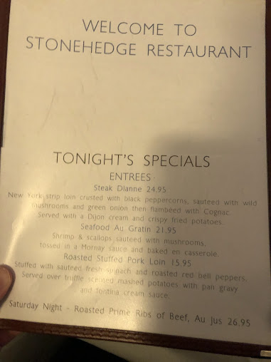 Menu Stonehedge Restaurant - 6