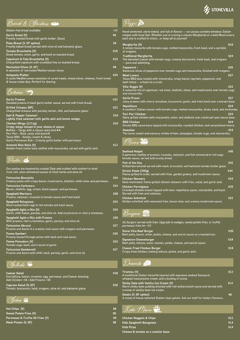 Menu Stonevilla - Cafe & Restaurant - 3