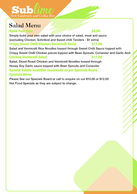 Menu Sublime Narooma - 4