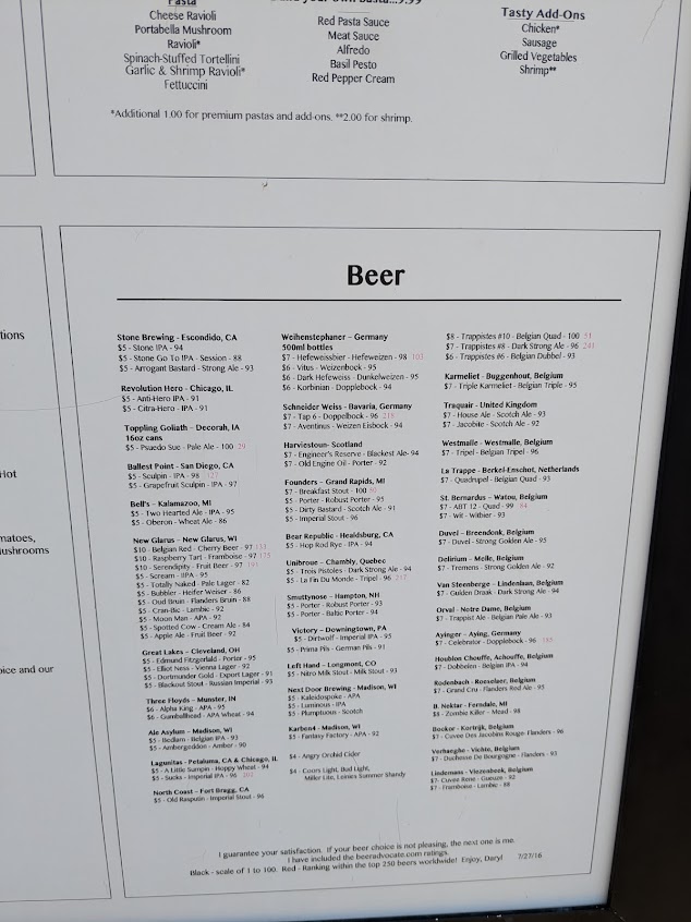 Menu Sugar River Pizza Co New Glarus - 2