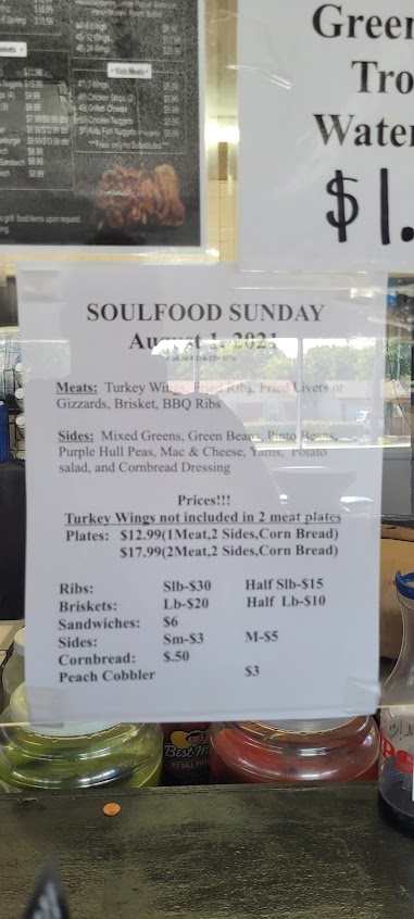 Menu Sunday Morning Catfish And More - 0