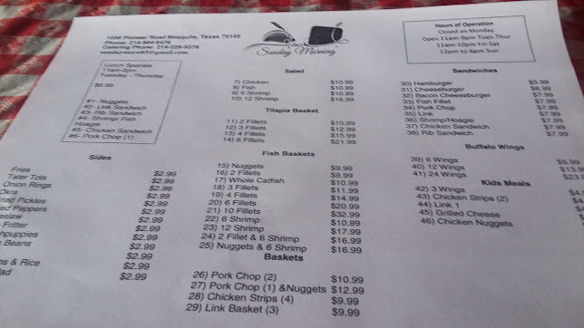 Menu Sunday Morning Catfish And More - 7