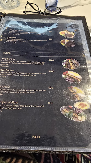 Menu Surena Persian - 9