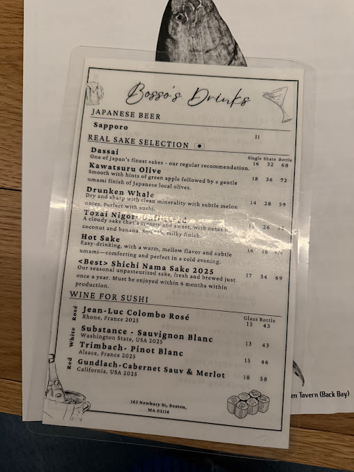 Menu Sushi By Bosso Ramen Tavern - 9