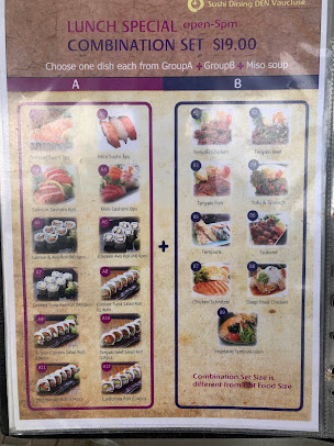 Menu Sushi Dining Den Vaucluse - 6