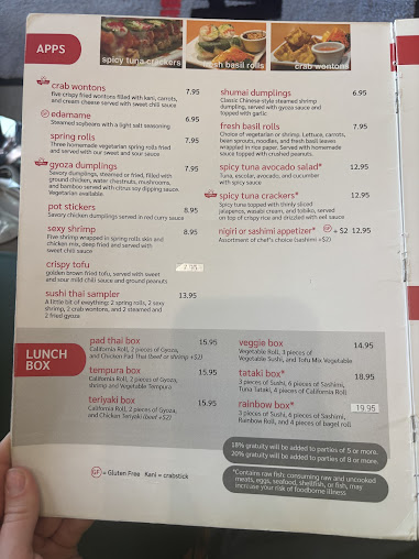 Menu Sushi-Thai Raleigh - 3