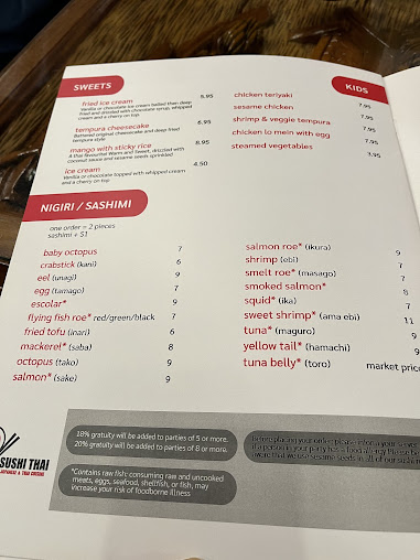 Menu Sushi-Thai Raleigh - 6