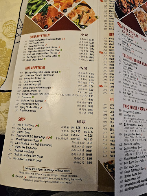 Menu Szechwan North - Authentic Sichuan Cuisine Glenview - 7