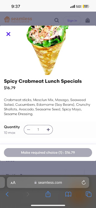 Menu T-Swirl Crepe - 8