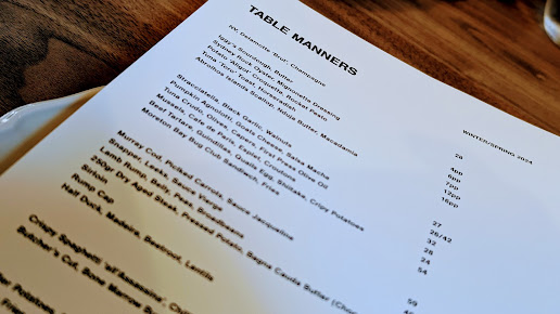 Menu Table Manners - 2