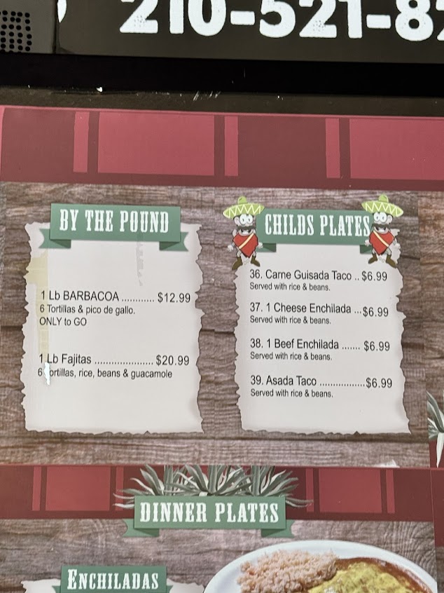 Menu Taco Jalisco Authentic Mexican Restaurant Jalisco Style - 1