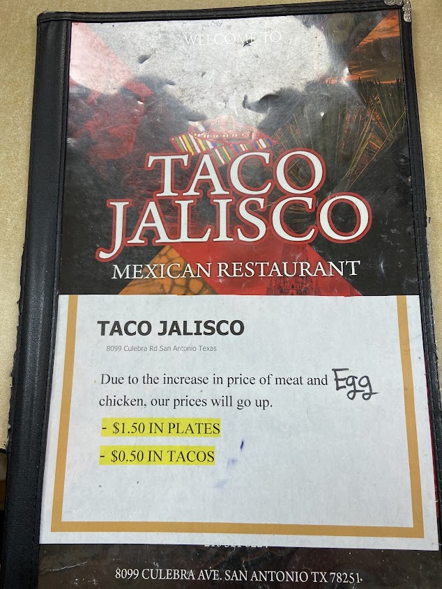 Menu Taco Jalisco Authentic Mexican Restaurant Jalisco Style - 5