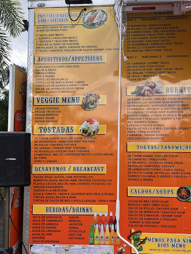 Menu Tacos Al Carbon Of Lake Worth - 2