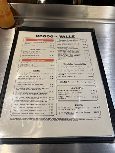 Menu Tacos Del Valle Roma Norte - 7