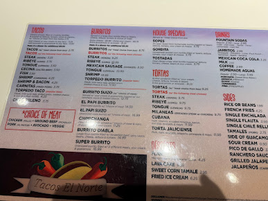 Menu Tacos El Norte In Round Lake Beach - 7