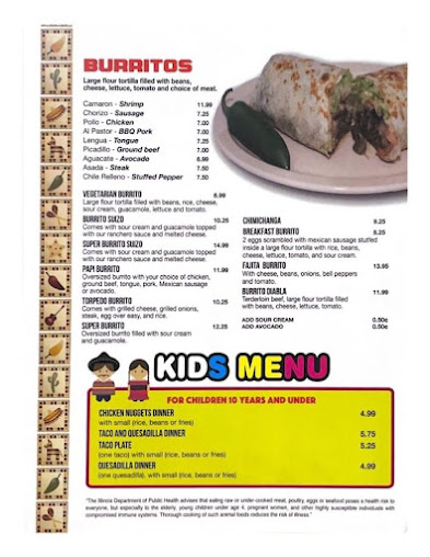 Menu Tacos El Norte In Round Lake Beach - 9