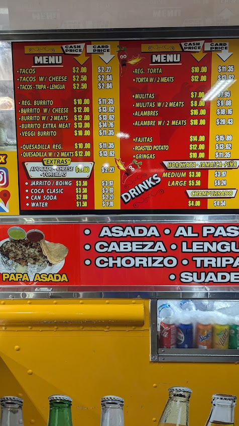 Menu Tacos Tamix Mexican Food Truck - 0