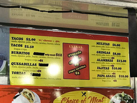Menu Tacos Tamix Mexican Food Truck - 2