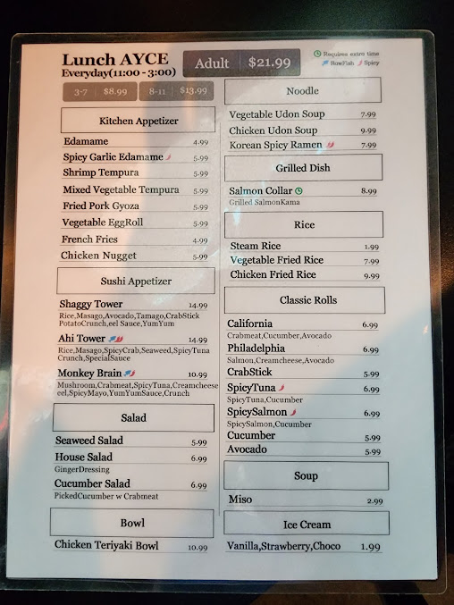 Menu Taizzi Sushi - Katy - 8