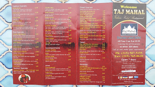 Menu Taj Mahal Halal Indian Restaurant - 3