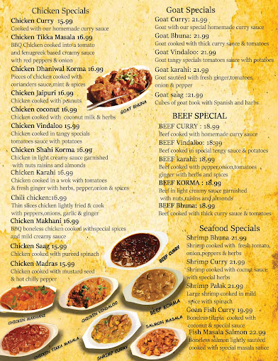 Menu Taj Mahal Halal Indian Restaurant - 4