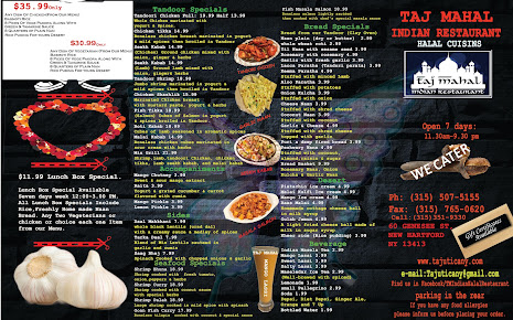 Menu Taj Mahal Halal Indian Restaurant - 6
