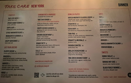 Menu Take Care - 2