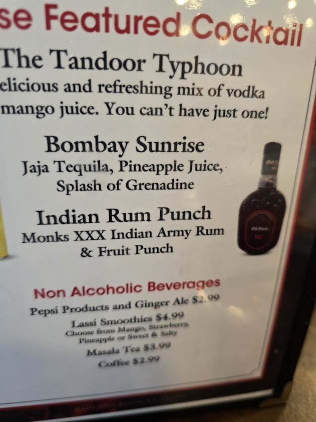 Menu Tandoor Of India Henrietta Ny - 1