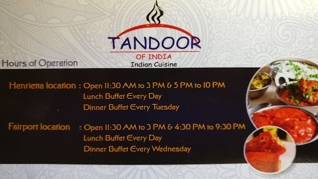 Menu Tandoor Of India Henrietta Ny - 6