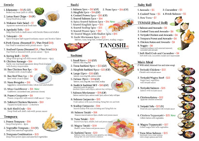 Menu Tanoshi Ulladulla - 0