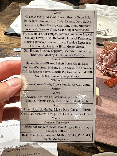 Menu Tap And Vine Quail Hollow - 2