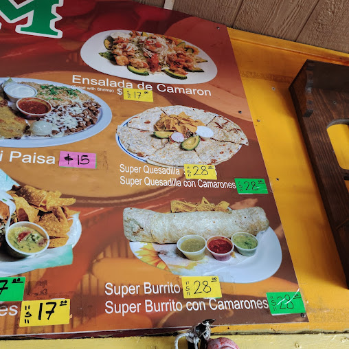 Menu Taqueria El Paisa - 1