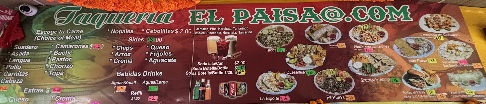 Menu Taqueria El Paisa - 4