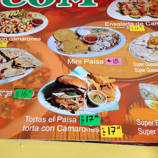 Menu Taqueria El Paisa - 5