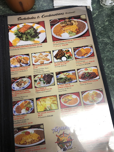 Menu Taqueria El Sol De Mexico Houston - 1
