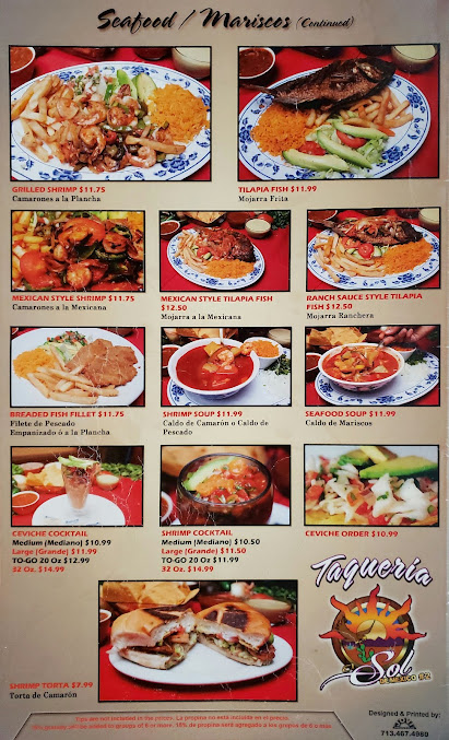 Menu Taqueria El Sol De Mexico - 4