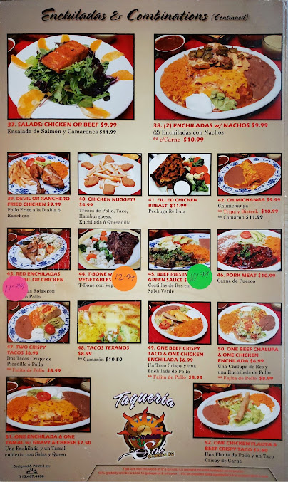 Menu Taqueria El Sol De Mexico - 5