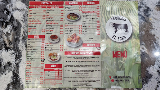 Menu Taqueria El Toro - 2