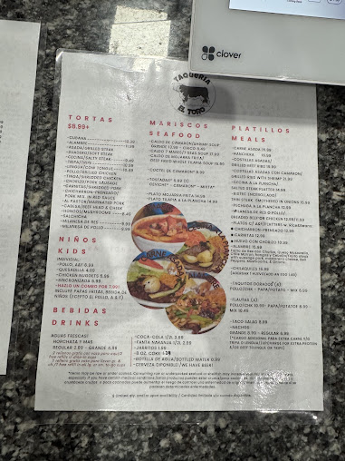 Menu Taqueria El Toro - 5