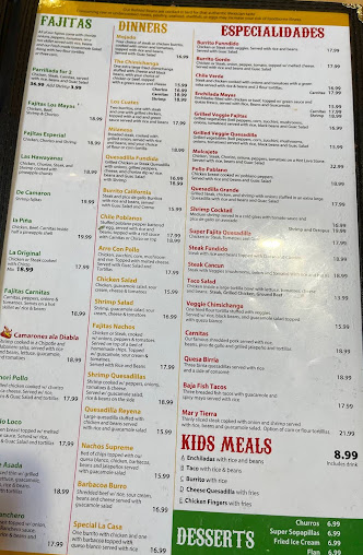 Menu Taqueria Los Mayas - 2