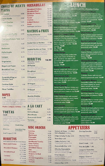Menu Taqueria Los Mayas - 3