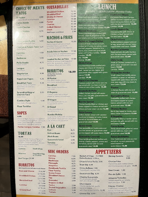 Menu Taqueria Los Mayas - 5