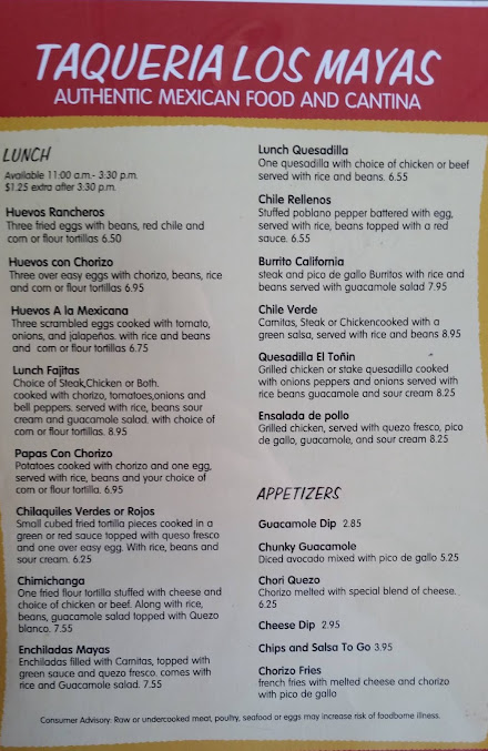 Menu Taqueria Los Mayas - 8