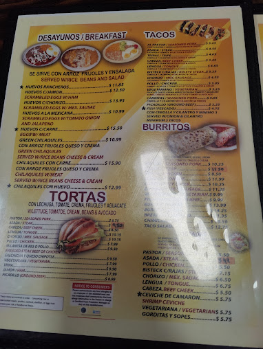 Menu Taquería Primo Chuki's - 9