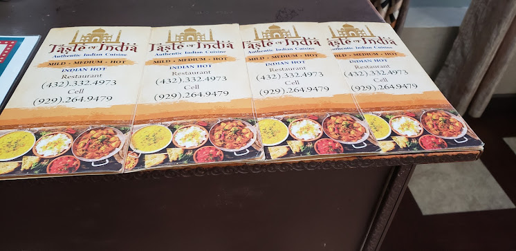 Menu Taste Of India Permian Basin - 4