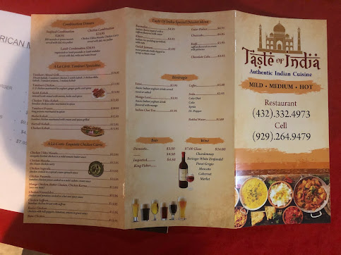 Menu Taste Of India Permian Basin - 5