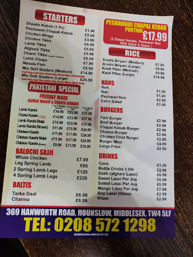 Menu Taste Of Pakistan Restaurant And Take Away - 0
