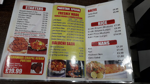 Menu Taste Of Pakistan Restaurant And Take Away - 1